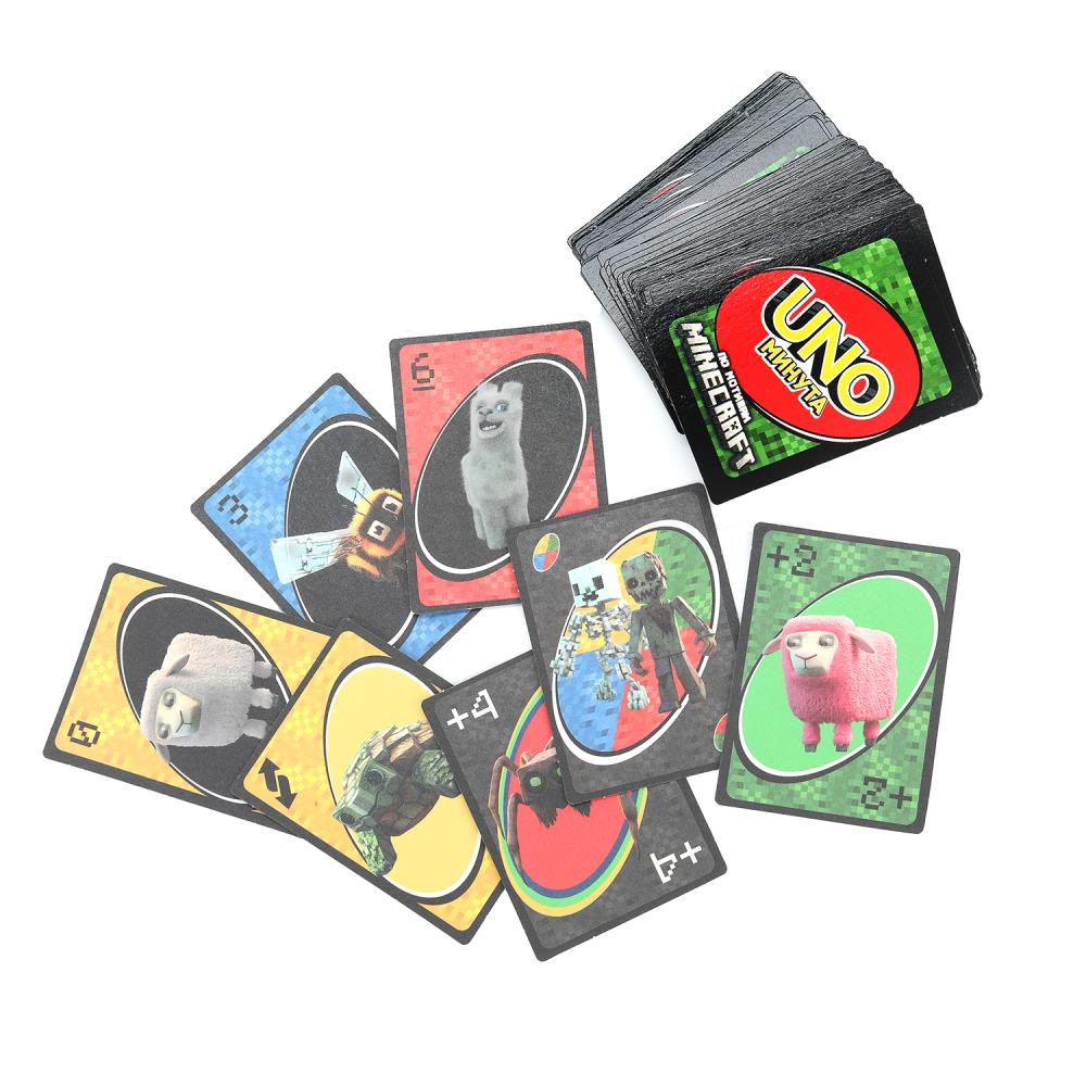 Pour motiver Minecraft. Уномания. Jeu de cartes 92x130x22 mm.. Nombre de jeux en cor.100шт