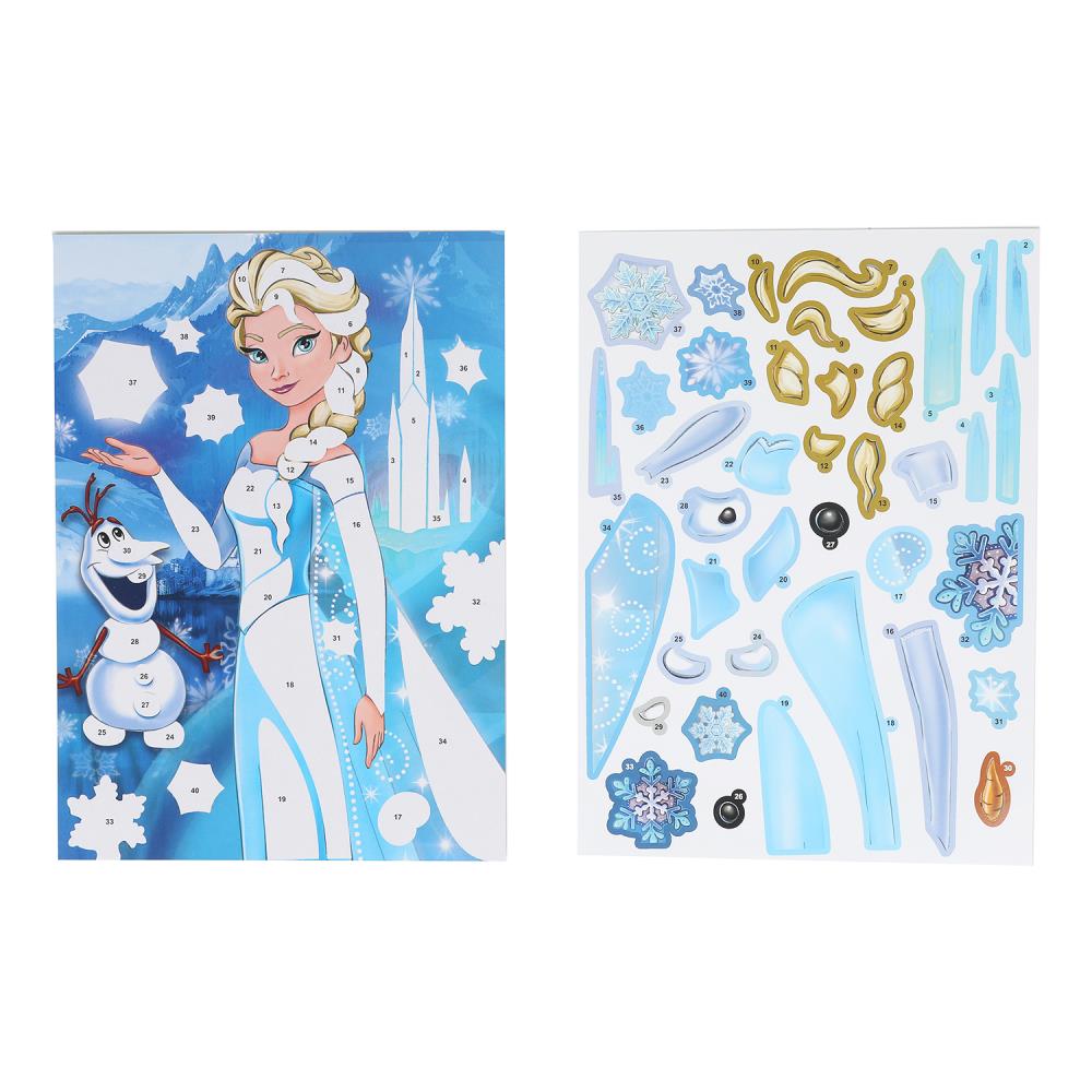 Аппликация наклейками снежная принцесса MultiArt в кор.100шт