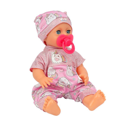 Пупс озвучивает 25см, Шаинский музыка пьет, пишет, закр. глазки, 4акс, 2000 слов КАРАПУЗ в кор.24шт