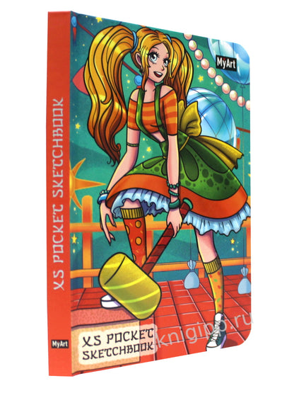 MyArt. XS Pocket СКЕТЧБУК. Аниме. Девушка с молотом