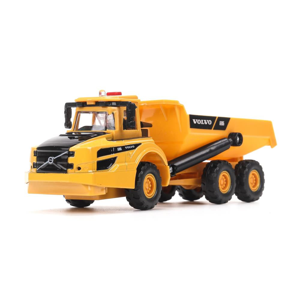 Machine en métal de couleur noire VOLVO КАРЬЕРНЫЙ САМОСВАЛ 16 см, двер, подв дет, кор. Parc technologique dans le cor.2*36шт