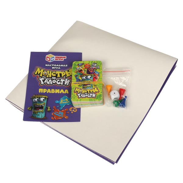Des monstres et des monstres. Настольная игра-квадрат. 40 cartes. 250х250х55 mm. Умные игры в кор.10шт