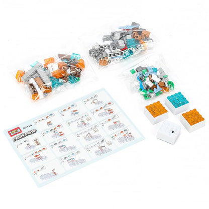 62110-ZH Конструктор мой мир (светящийся кубик), 174 дет. Город мастеров в кор.96шт