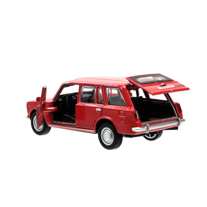 Машина металл ваз-2102 12 см, двери, багаж, инер, красный, кор. Технопарк в кор.2*36шт