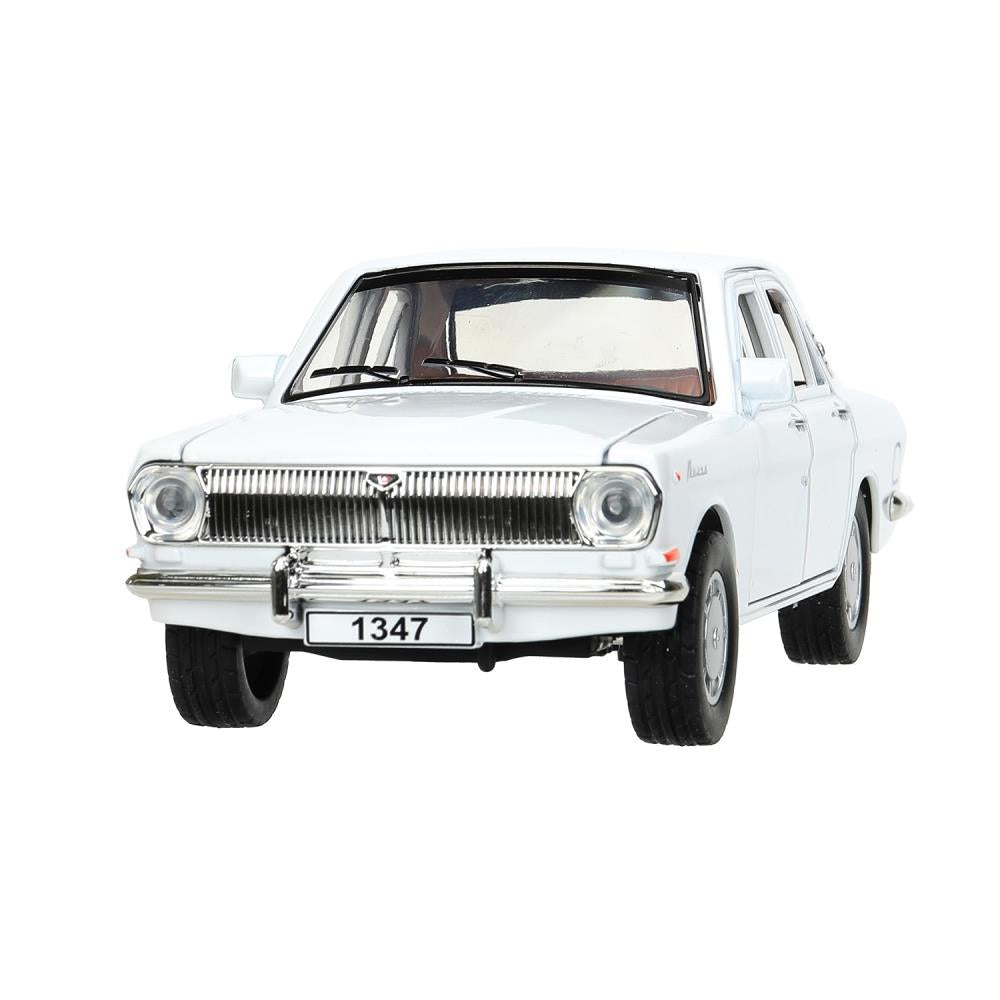 ГАЗ 2401 свет-звук 19,7 см, дв, кепка, баг, ин, белый Технопарк в кор.2*24шт