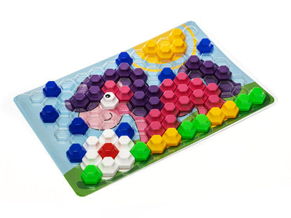 Мозаика для самых маленьких Baby Toys "Утенок" d2,5/7 цв (107 эл) шестигранная nev кор