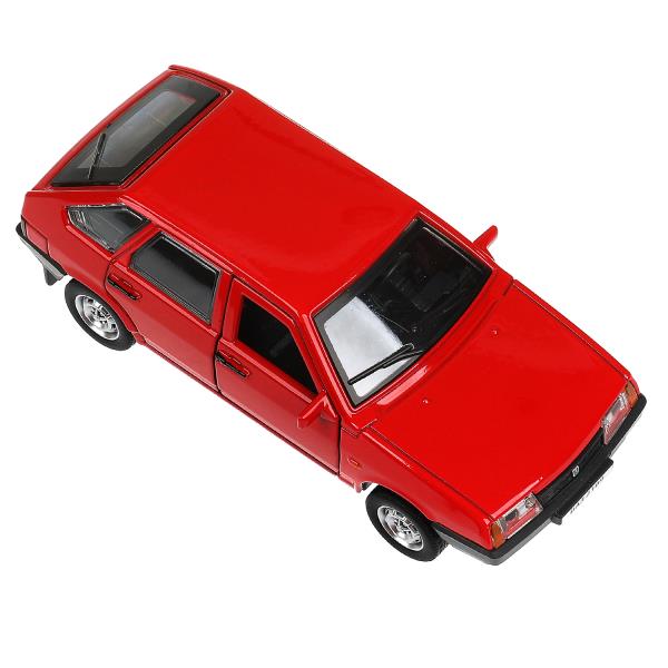 Машина металл Ваз-2109 "СПУТНИК" 12 см, двери, багажник, инер, красный, кор. Технопарк в кор.2*36шт