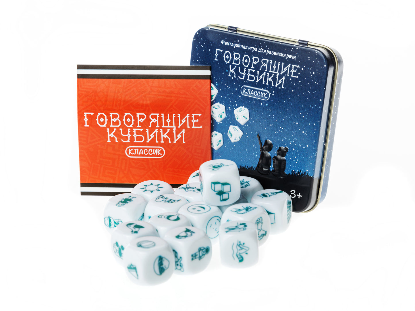 ИГРА НАСТОЛЬНАЯ "ГОВОРЯЩИЕ КУБИКИ" КЛАССИК (ЖЕСТЯНАЯ КОРОБОЧКА) в кор.42шт