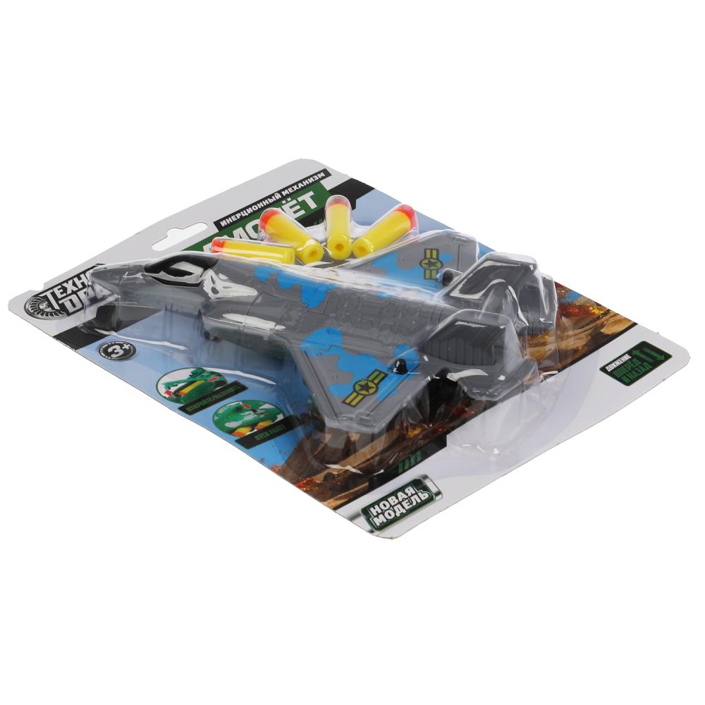 Бластер САМОЛЕТ , стреляет мягкими пулями, блистер, 23,8*18*4,5см ТЕХНОДРАЙВ в кор.2*60шт