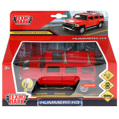 Машина металл светзвук HUMMER h3, 14,4 см, двери, багажник, инерция Технопарк в кор.2*24шт