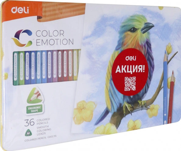 Карандаши 36цв липа мет.кор.,EC00235/A(нов.дизайн)