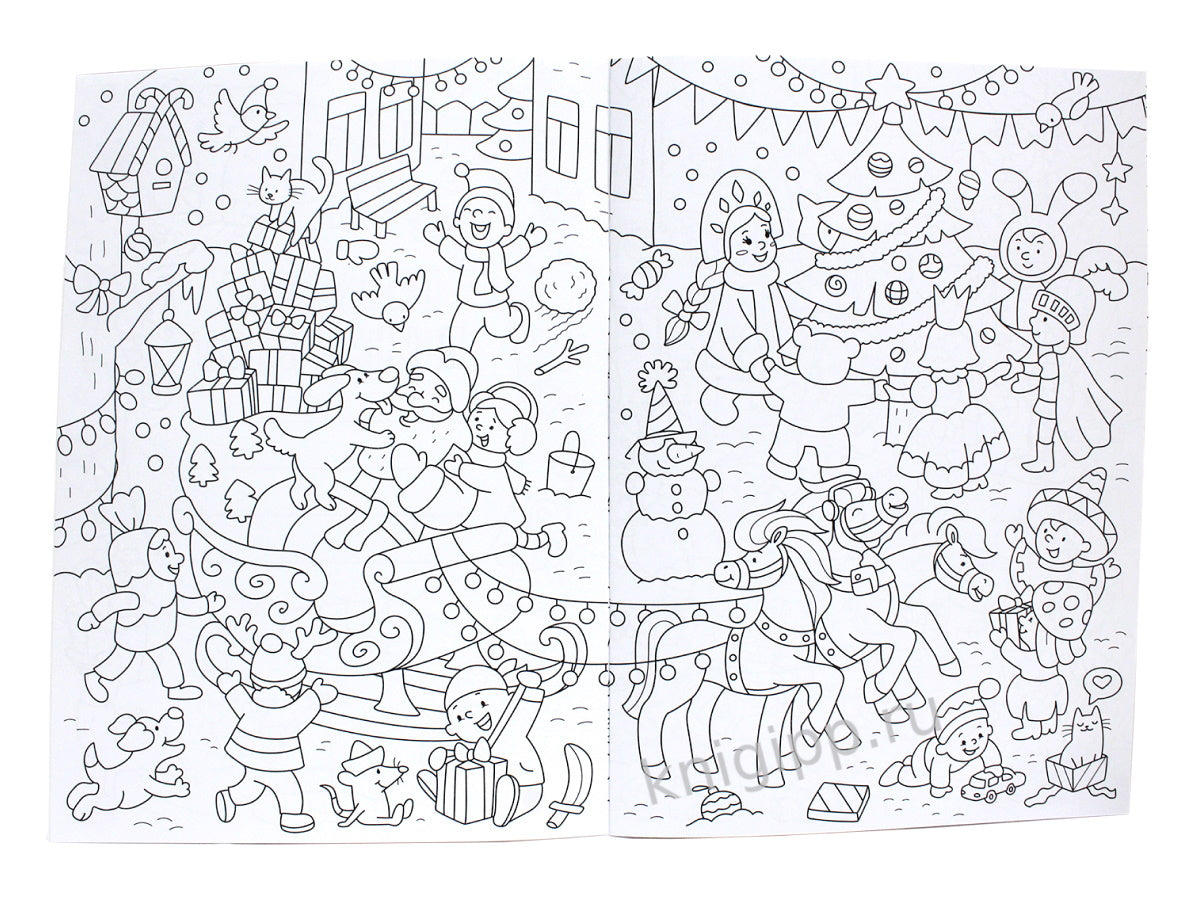 РАСКРАСКА-ВИММЕЛЬБУХ. ВОЛШЕБНЫЙ НОВЫЙ ГОД