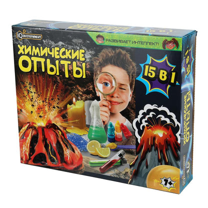 Набор опыта химии, 15-в-1 IQ Эксперимент в кор.8шт