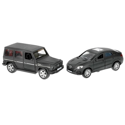 Машина металл MERCEDES-BENZ g-class/mercedes gle-coupe 12см, дв,баг, асс. Технопарк уп-12шт в кор6уп
