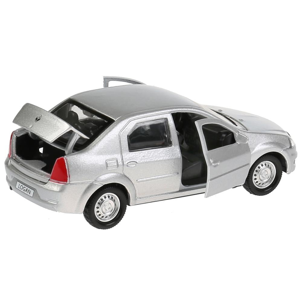 Машина металл "RENAULT LOGAN"12см,открыв. двери, инерц, серебристый, в кор. Технопарк в кор.2*36шт