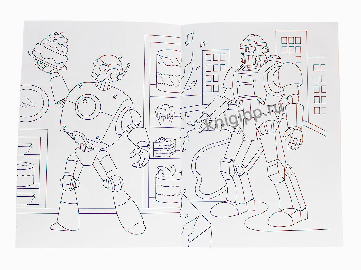 РАСКРАСКА С РОБОТОМ. СУПЕР РОБОТЫ