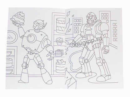 РАСКРАСКА С РОБОТОМ. СУПЕР РОБОТЫ
