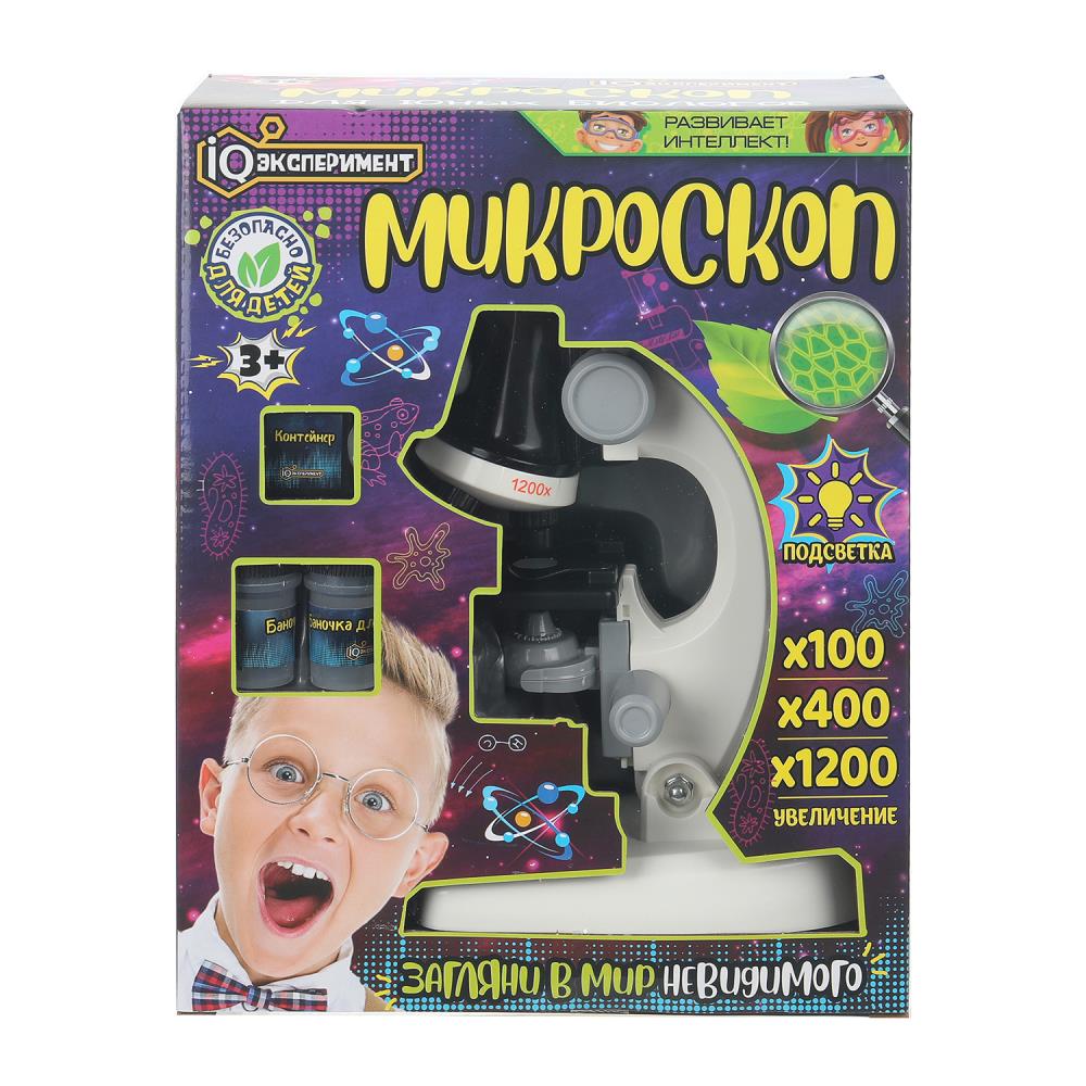 Игрушка опыты микроскопа IQ Эксперимент в кор.36шт