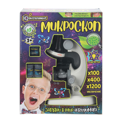 Игрушка опыты микроскопа IQ Эксперимент в кор.36шт