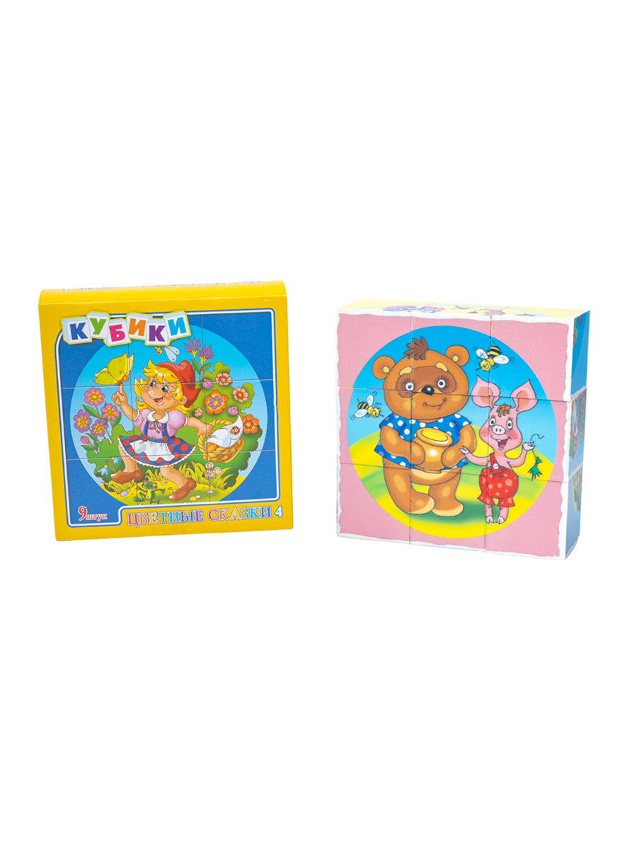 Cubes "Цветные сказки-4" (sans autocollants) 9 pièces art.00682