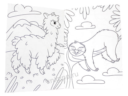 РАСКРАСКА А5 эконом. В ЗООПАРКЕ