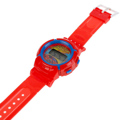 Часы показывают время и дату, на блистере 27*7*1,5см ТМ "ИГРАЕМ ВМЕСТЕ" в кор.4*180шт