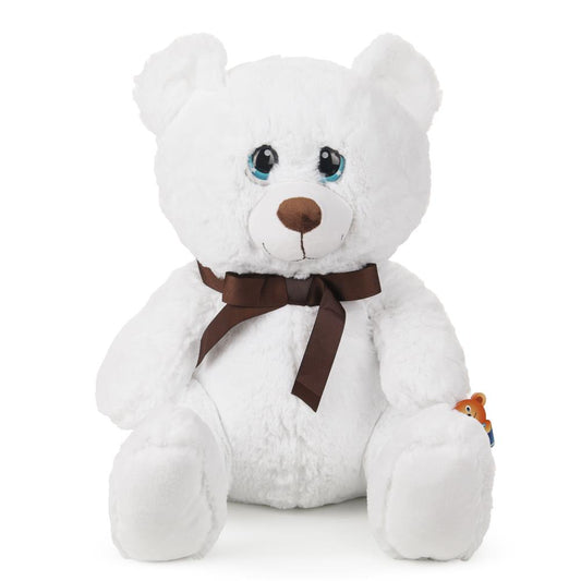 Игрушка мягкая "мульти-пульти" мишка белая с бантиком 40см, без чипа "МУЛЬТИ-ПУЛЬТИ" в кор.8шт