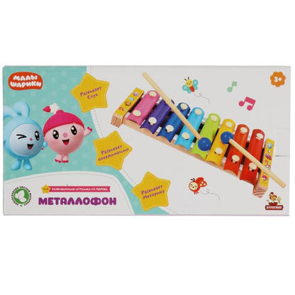 Игрушка деревянная МАЛЫШАРИКИ металлофон 9*1,5*18,5, коробка Буратино в кор.100шт