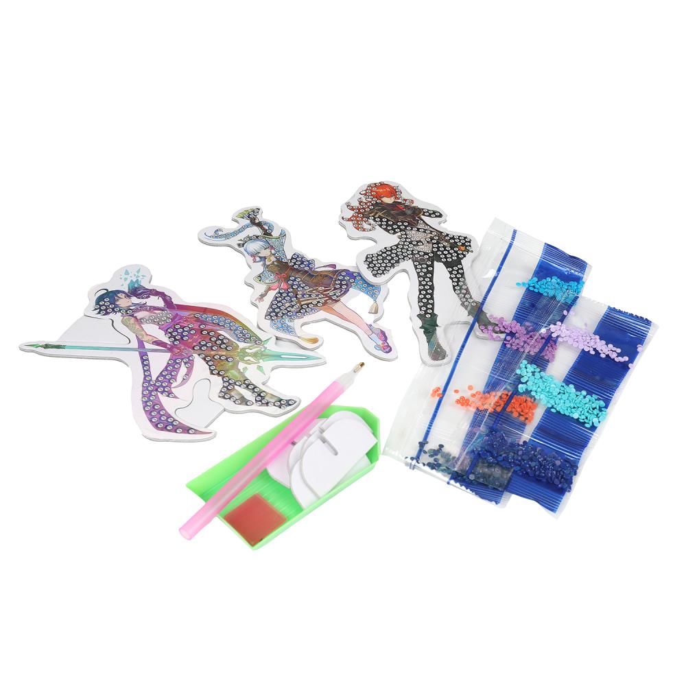 Алмазная мозаика фигурная на подставке 10*15 см геншин МУЛЬТИ АРТ в кор.100шт