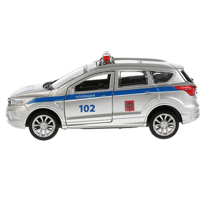 ТМ Технопарк. Машина металл "FORD KUGA ПОЛИЦИЯ" 12см, открыв. двери, инерц. в кор. в кор.2*36шт