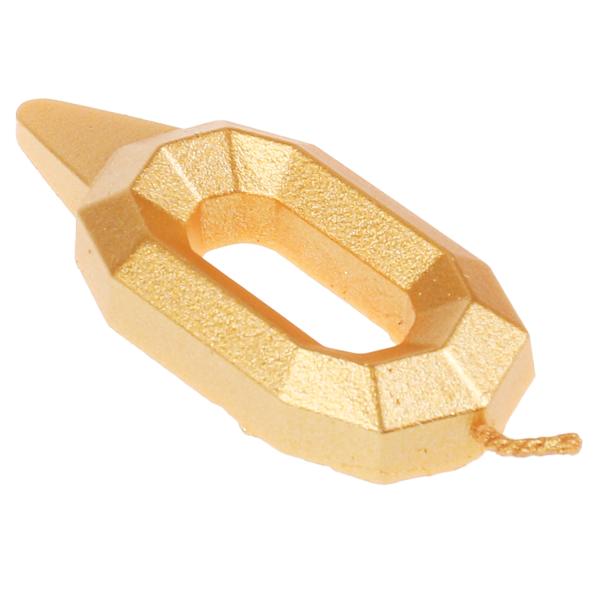 Свеча для торта, цифра "0" золото, блистер,с днем рождения ЧУДО ПРАЗДНИК в кор.48шт