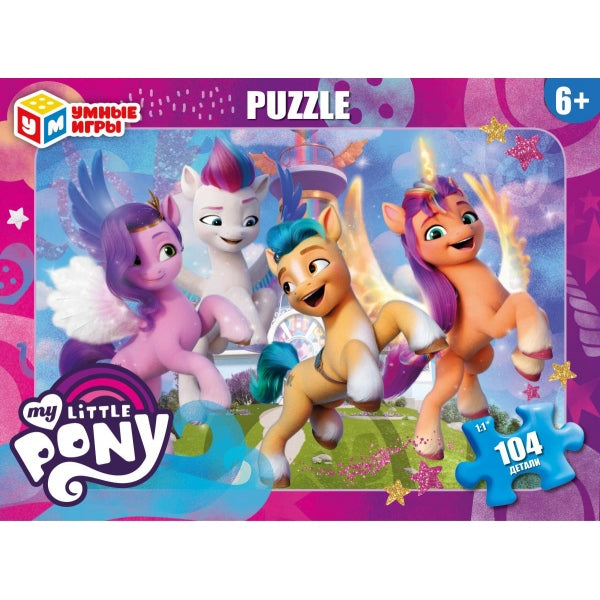 Мой Маленький Пони. Пазлы классические в коробке. 104 детали. 190х141х35 мм. Умные игры в кор.24шт
