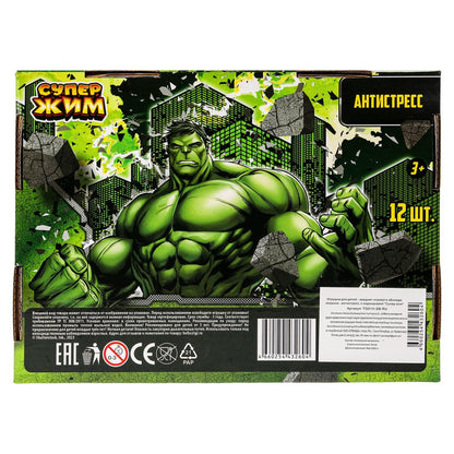 Игрушка жмяка мяч в сетке 6см, цвет в сборе, свет 12шт Супер Жим уп-12шт в кор.6уп