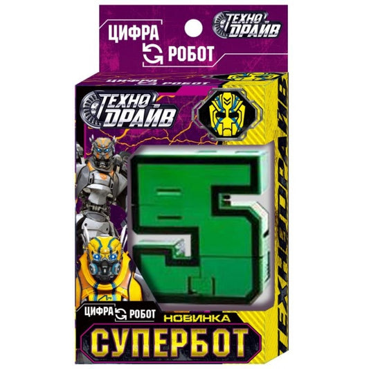 Робот трансформирующийся в цифре 5, кор.10,5*19*6см ТЕХНОДРАЙВ в кор.150шт