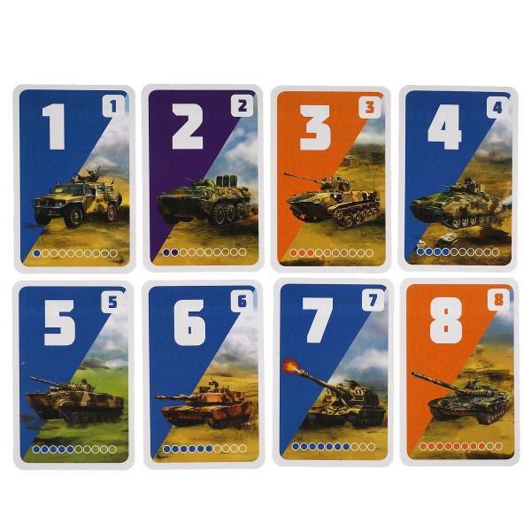 ТАНКОВЫЙ БОЙ. Карточная игра. 80 карточек. Коробка: 138х170х40мм, карточки Умные игры в кор.50шт