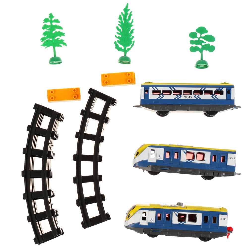 1607B003-R 306801 Железная дорога 176см метро, на бат. свет+звук, с аксесс. в кор. ТМ «ИГРАЕМ ВМЕС»