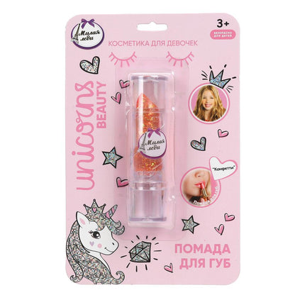 Cosmétique DЛЯ DЕВОЧЕК pour le gâteau "конфетти", 3,2 g, orangé МИЛАЯ ЛЕДИ в кор.6*24шт