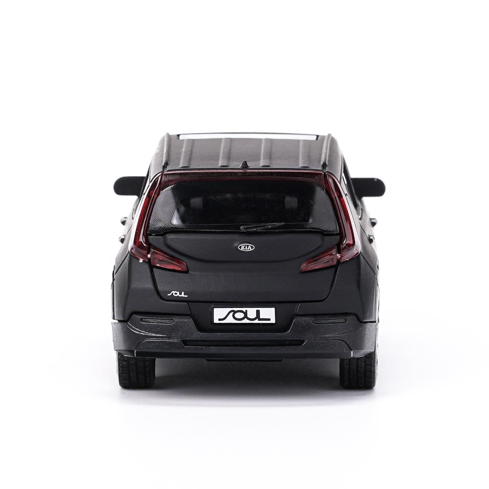 Машина металл свет-звук KIA soul 12 см, двер, инер, черный МАТОВЫЙ, kor. Parc technologique dans le cor.2*36шт