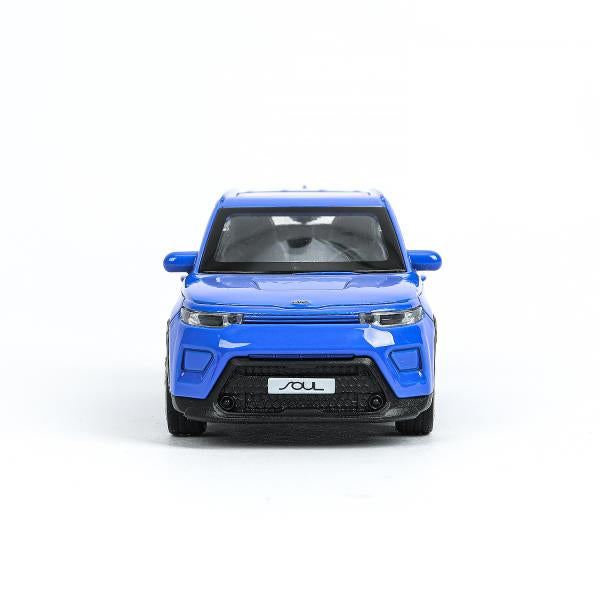 Машина металл KIA soul длина 12 см, двери, багаж., инерц, синий, кор. Parc technologique dans le cor.2*36шт