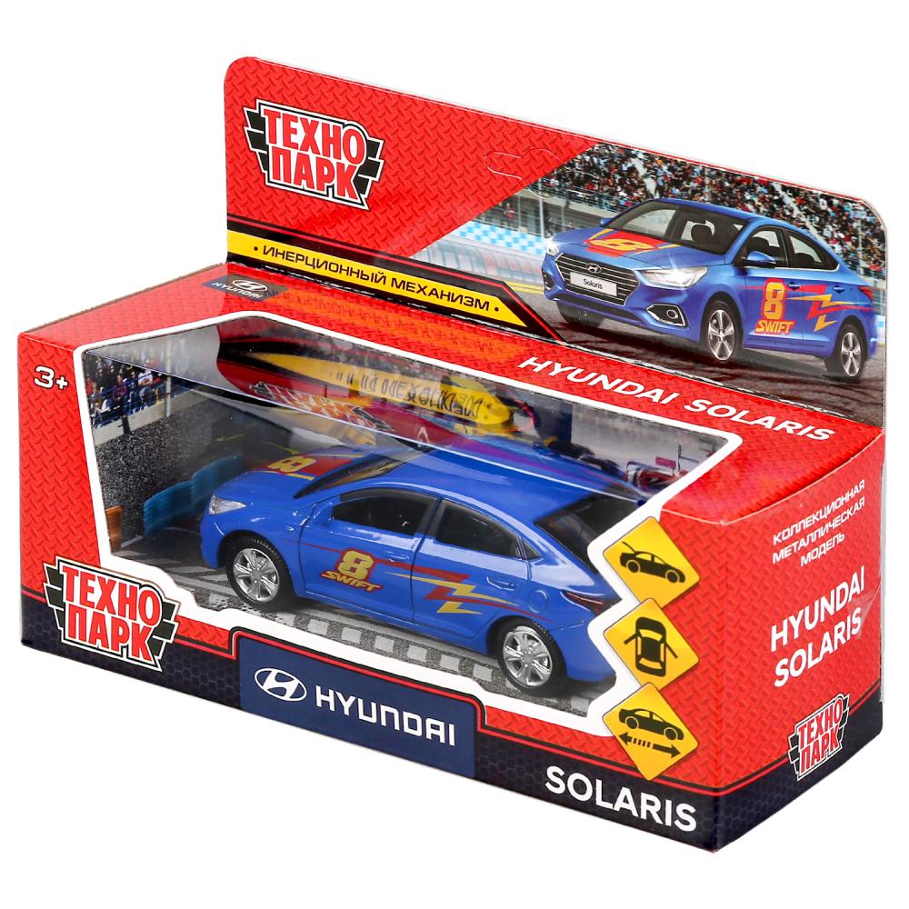 SOLARIS2-12SRT-BU 299329 Машина металл hyundai solaris спорт 12см, откр. двери, инерц.синий в кор.
