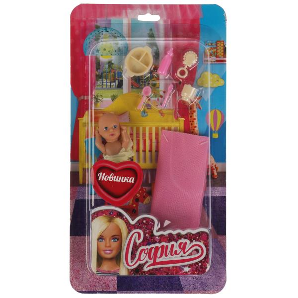 Аксессуары для кукол 29 см комплект акс с младенцем для Софии, блистер КАРАПУЗ в кор.72шт