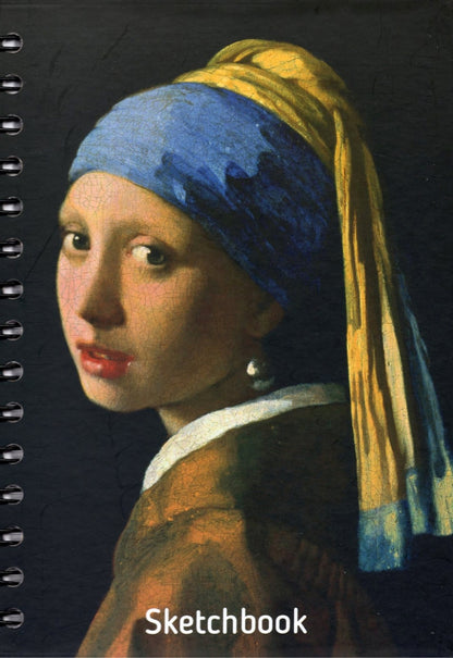 Скетчбук 100л,А5,спир,Вермеер.Девушка с жем.,05656
