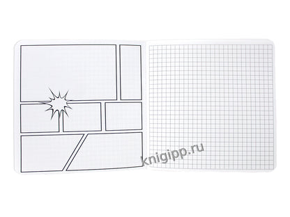 MyArt. БЛОКНОТ в клетку Аниме. Голубой