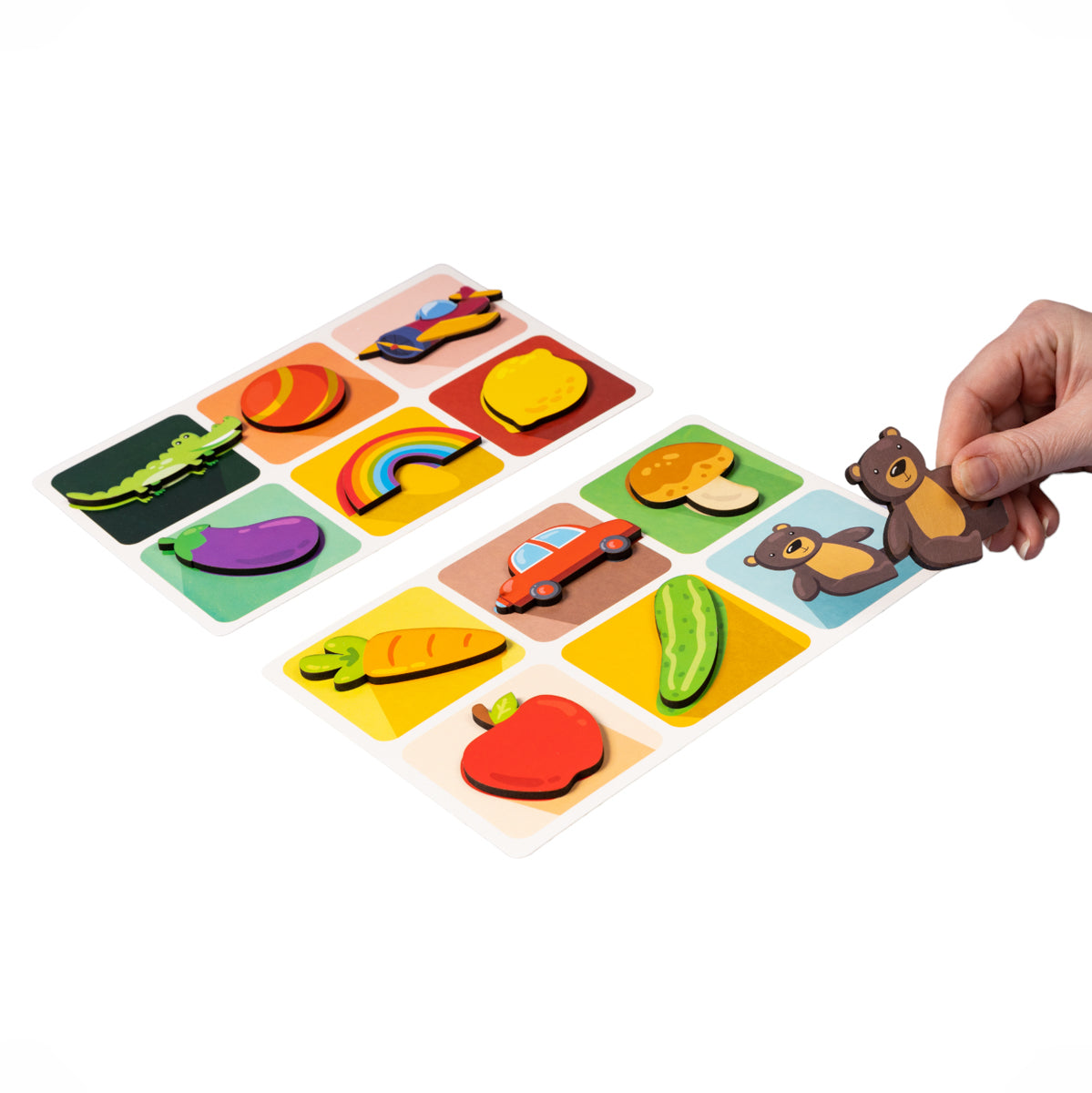 Лото "Тактильное" Детские игрушки (36 деревянных фишек)