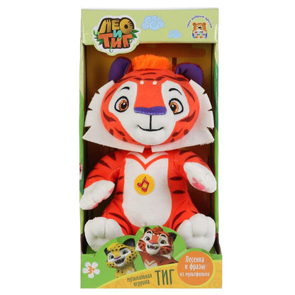 МЯГКАЯ ИГРУШКА "МУЛЬТИ-ПУЛЬТИ" ТИГ 25СМ "ЛЕО И ТИГ" МУЗ. ЧИП В КОР. в кор.12шт