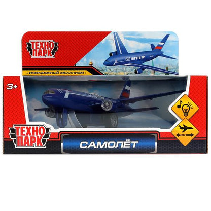 1792842-R2 340640 Модель металл свет-звук САМОЛЕТ ПОЧТА 18,5 см, инерция, кор. Технопарк в кор.2*60ш
