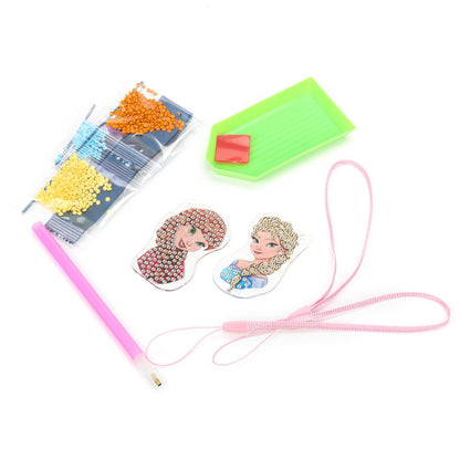 Брелоки алмазной мозаикой снежная принцесса MultiArt в кор.50шт