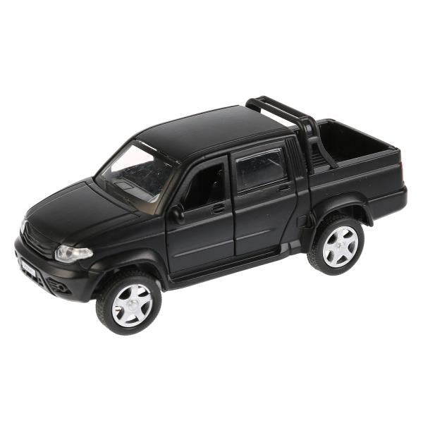 Машина металл UAZ PICKUP МАТОВЫЙ черный, 12 см, откр дв, багаж, инерц., кор. Технопарк в кор.2*36шт