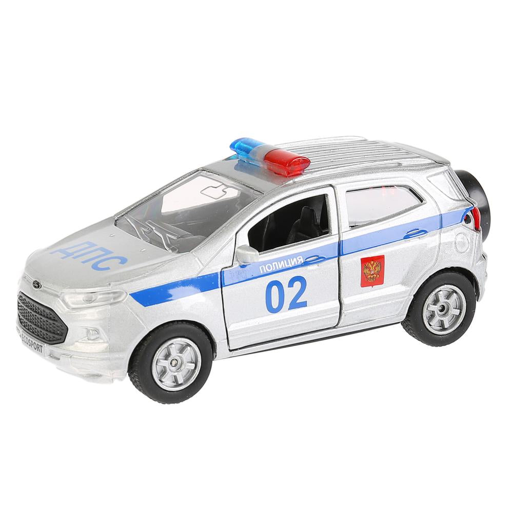 Машина металл FORD Ecosport полиция 12см, открыв. двери, инерц. в кор. Технопарк в кор.2*24шт