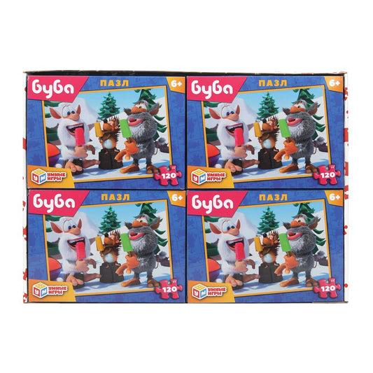 Буба. Пазлы классические в коробке. 120 деталей. 180х130х25 мм. Умные игры в уп.8шт в кор.8уп